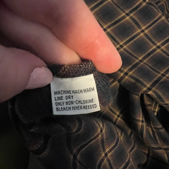 Plaid Men's Shirt - Black and Brown - Picture 4 of 6